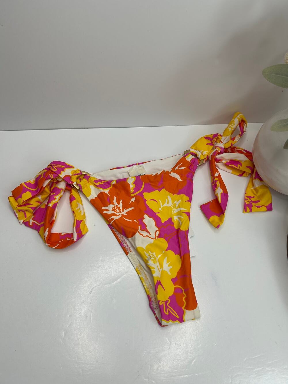 L*Space Kiki Bottom Tanga Bliss & Bottom Side Tie Swim Bottom Women Medium NWD